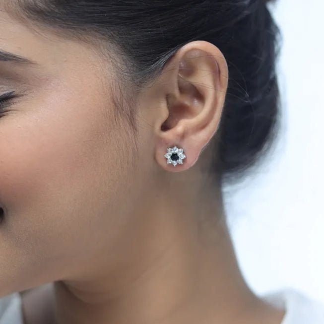 925 Silver Midnight Star Earrings - 925 sterling silver earrings by Tassya Silver