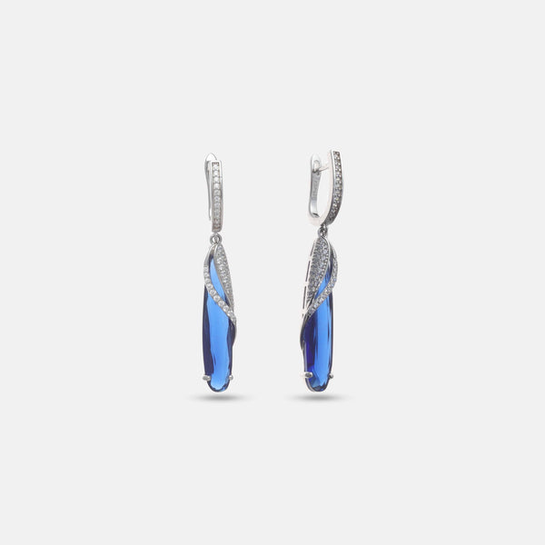 925 Silver Midnight Wave Drops
