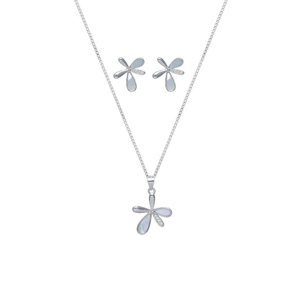 925 Silver Petal Breeze Chain Pendant Top