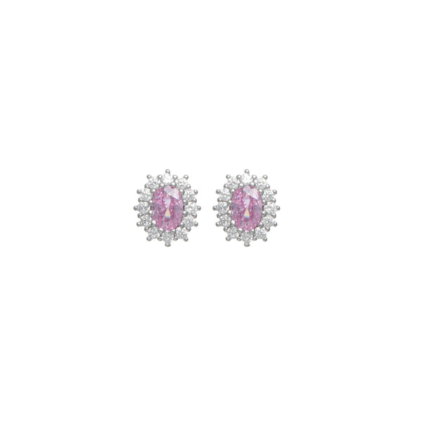 925 Silver Pink Blush Radiance Studs