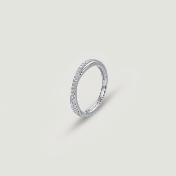 925 Silver Whisper Gleam Minimal Ring