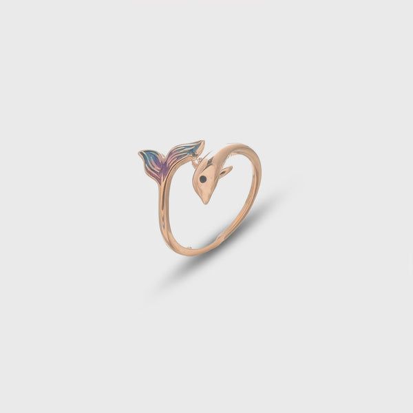 925 Rose Gold Ocean Whimsy Ring