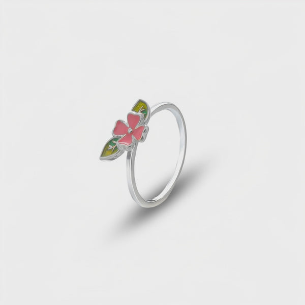 925 Silver Petal Bloom Floral Ring