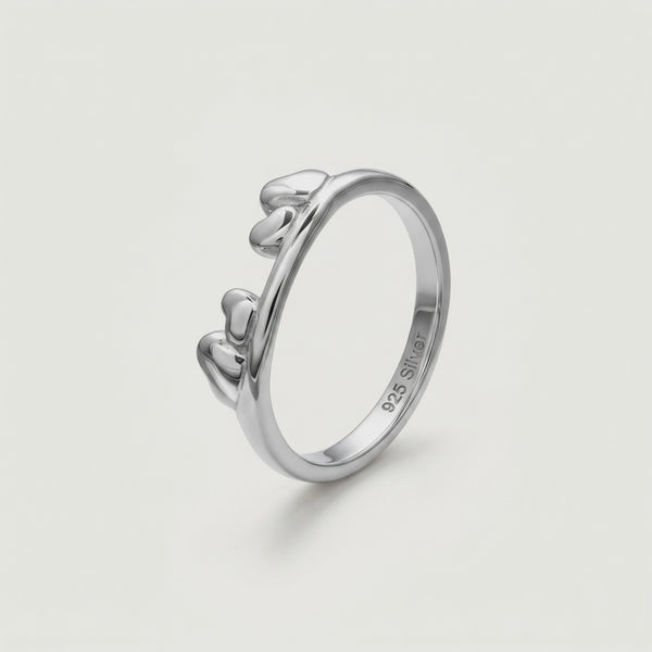 925 Silver Dew Crest Ring