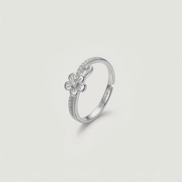 925 Silver Daisy Charm Ring