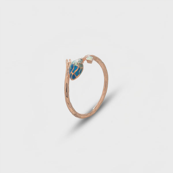 925 Silver Rose Gold Bloom Embrace Ring