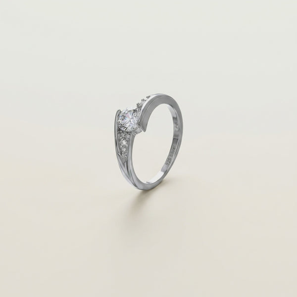 925 Silver Elegant Curve Ring