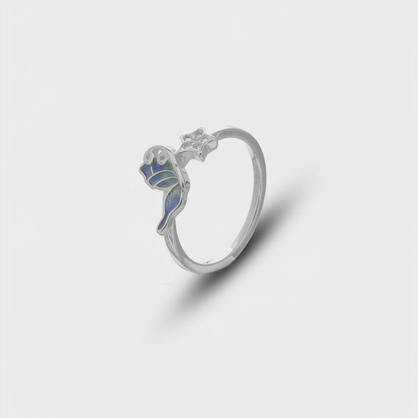 925 Silver Starry Mermaid Minimal Ring