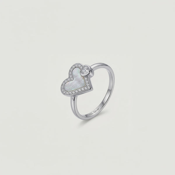 925 Silver Twin Love Whisper Ring