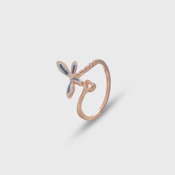 925 Rose Gold Dragonfly Dream Ring