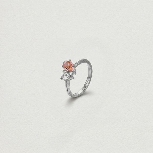 925 Silver Blush Heart Ring