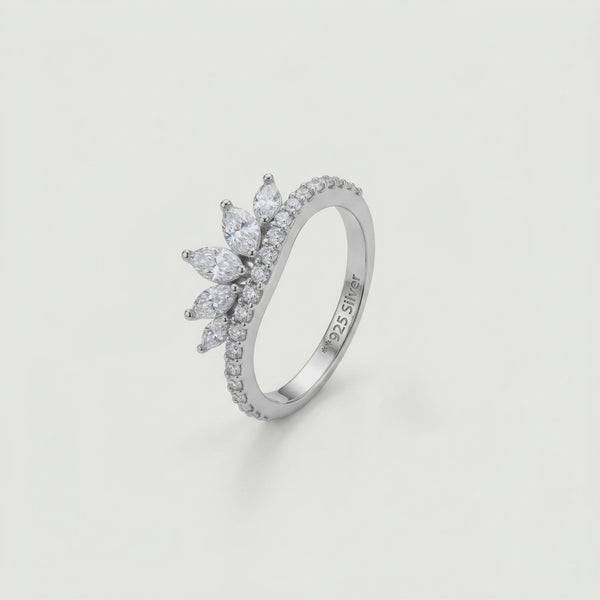 925 Silver Crown Spark Ring