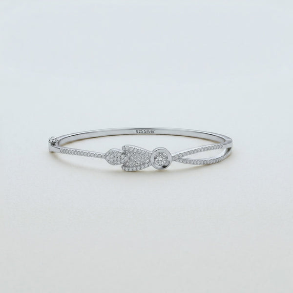 925 Silver Sparkling Promise Bow Kada