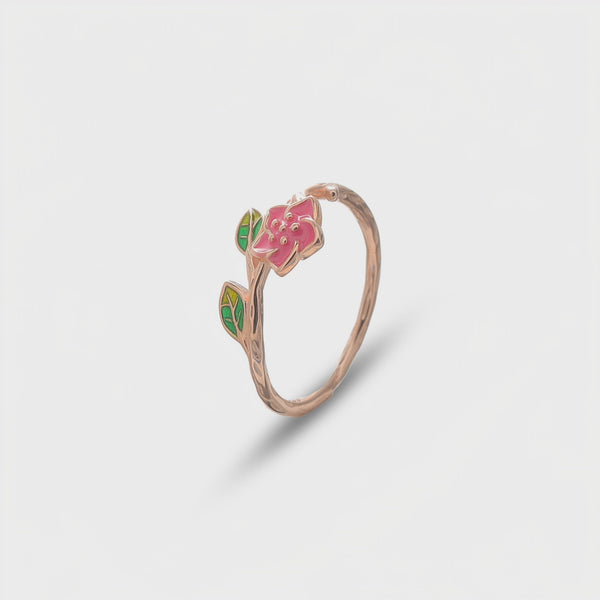 925 Silver Rose Gold Garden Bloom Ring