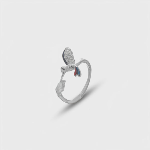 925 Silver Angel Wing Minimal Ring