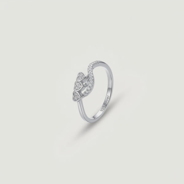 925 Silver Trilia Heart Ring