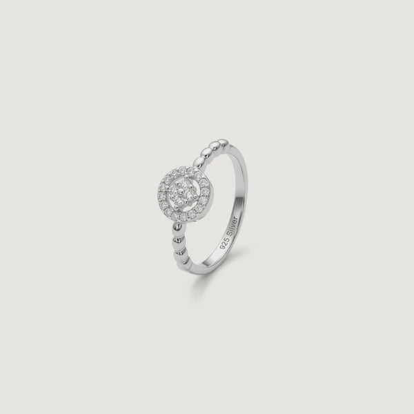 925 Silver Elora Dew Minimal Ring