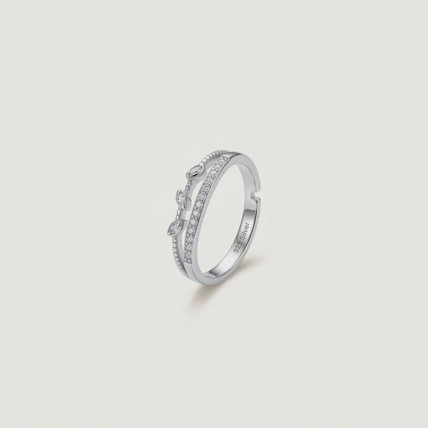 925 Silver Spiral Dew Ring