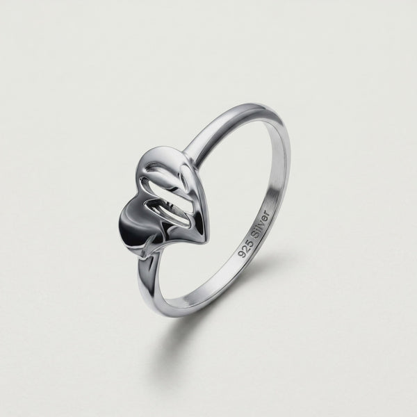 925 Silver Amour Heart Ring