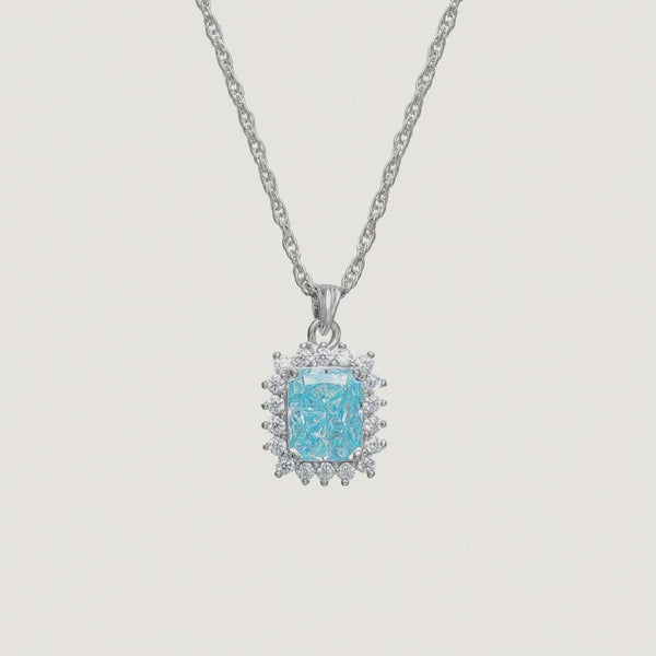 925 Silver Sky Blue Spark Pendant