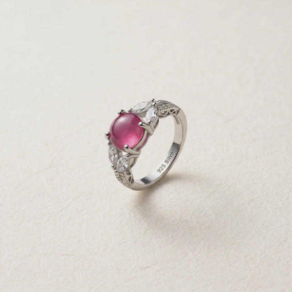 925 Silver Blushing Petal Silver Ring