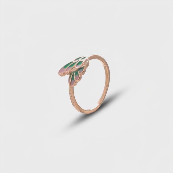 925 Rose Gold Petal Grace Ring