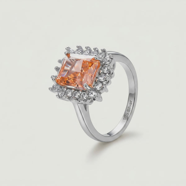 925 Silver Peach Radiance Ring