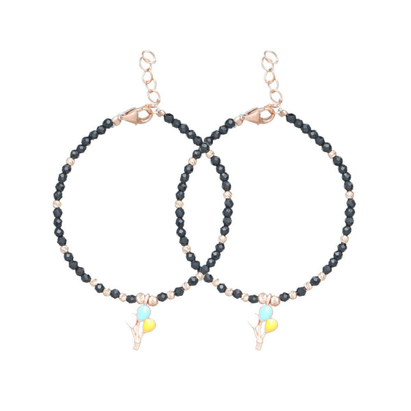 925 Silver Rose Gold Balloon Bracelet