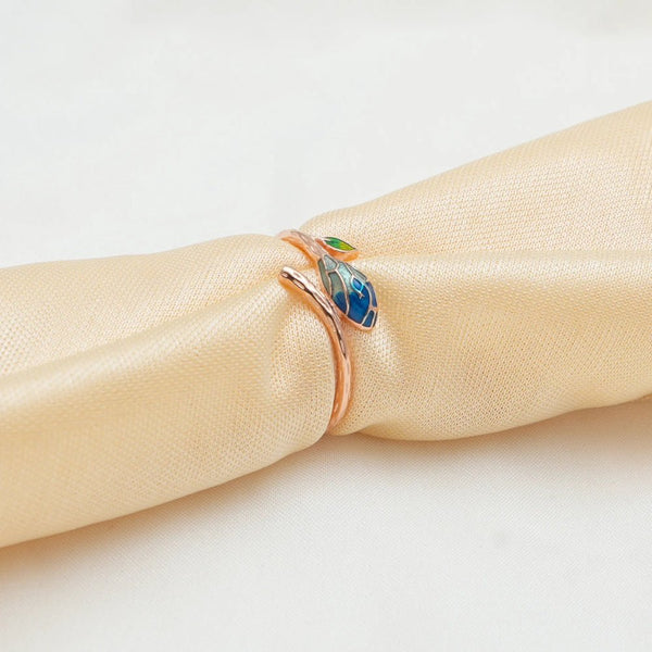 925 Silver Rose Gold Bloom Embrace Ring