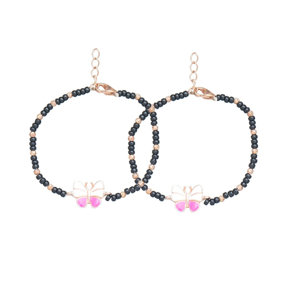 925 Silver Rose Gold Butterfly Bracelet - 925 sterling silver bracelet by Tassya Silver
