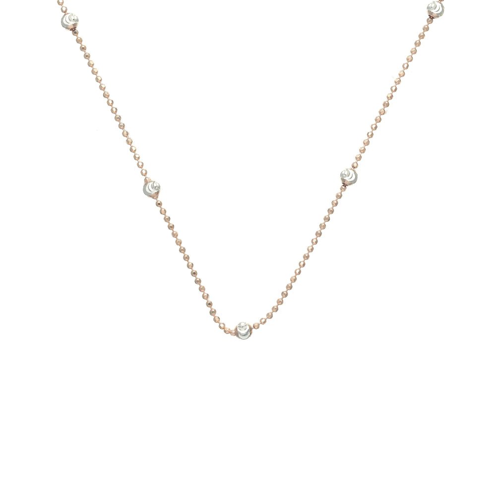 925 Silver Rose Gold Dainty Chain Pendant - 925 sterling silver pendant by Tassya Silver