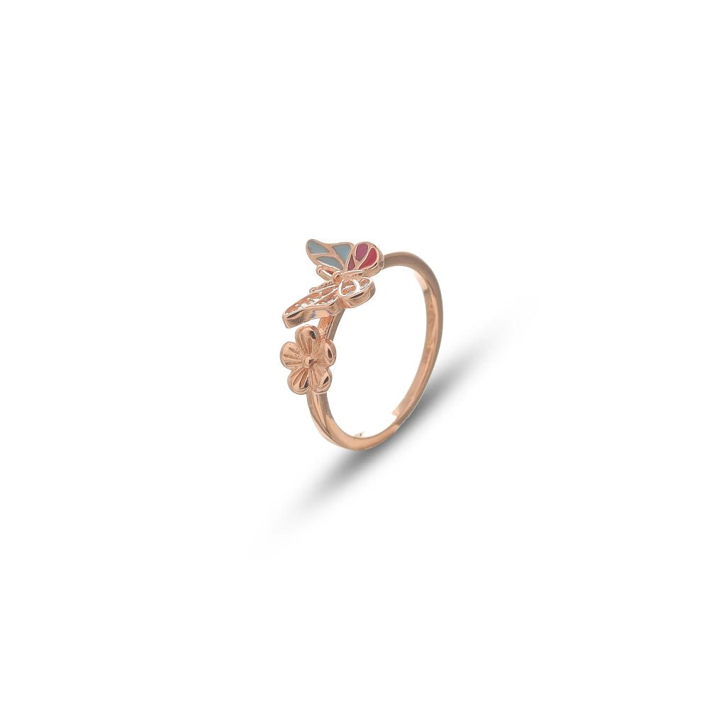 925 Rose Gold Garden Whispers Ring - 925 sterling silver ring by Tassya Silver