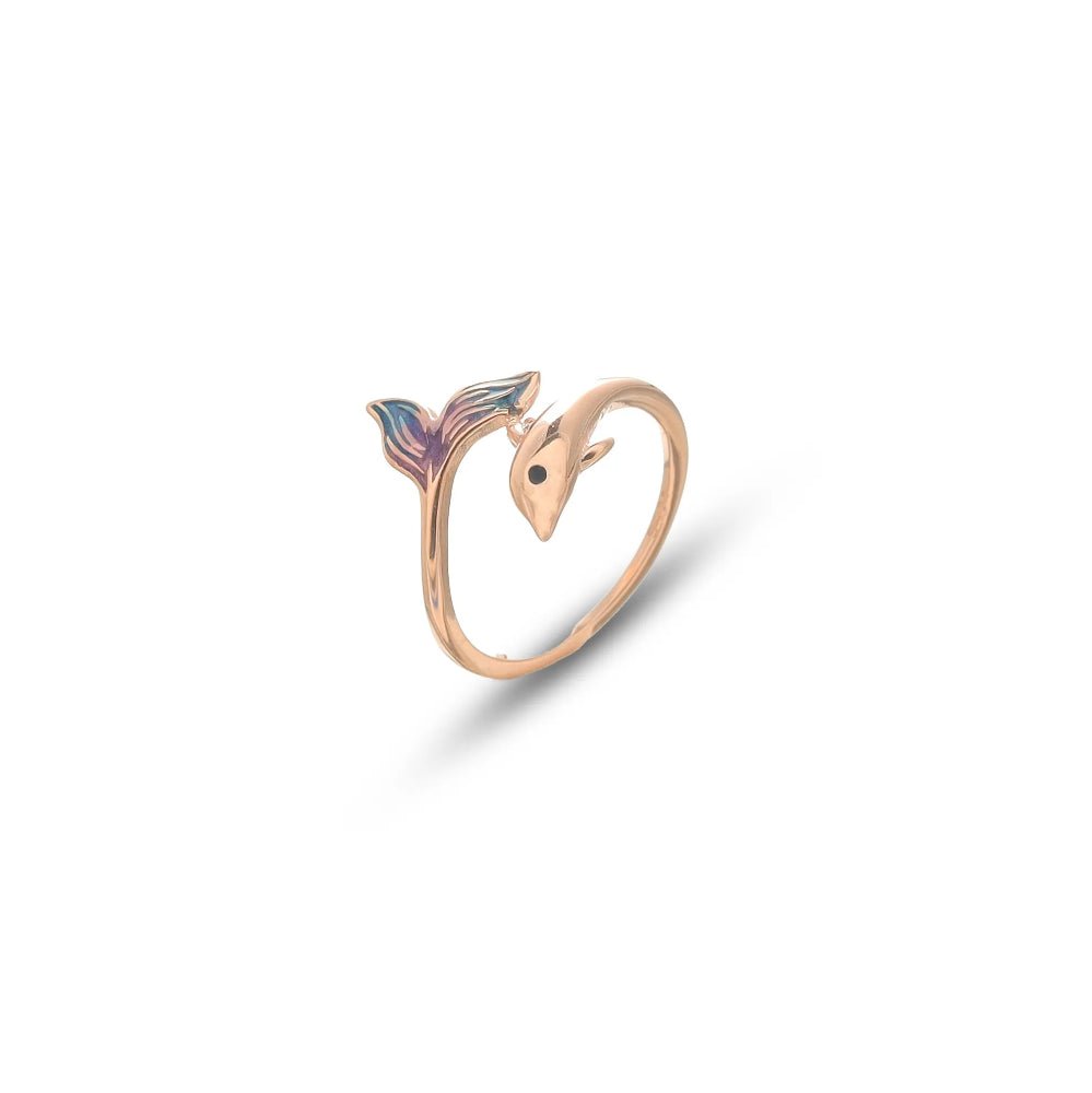 925 Rose Gold Ocean Whimsy Ring - 925 sterling silver ring by Tassya Silver