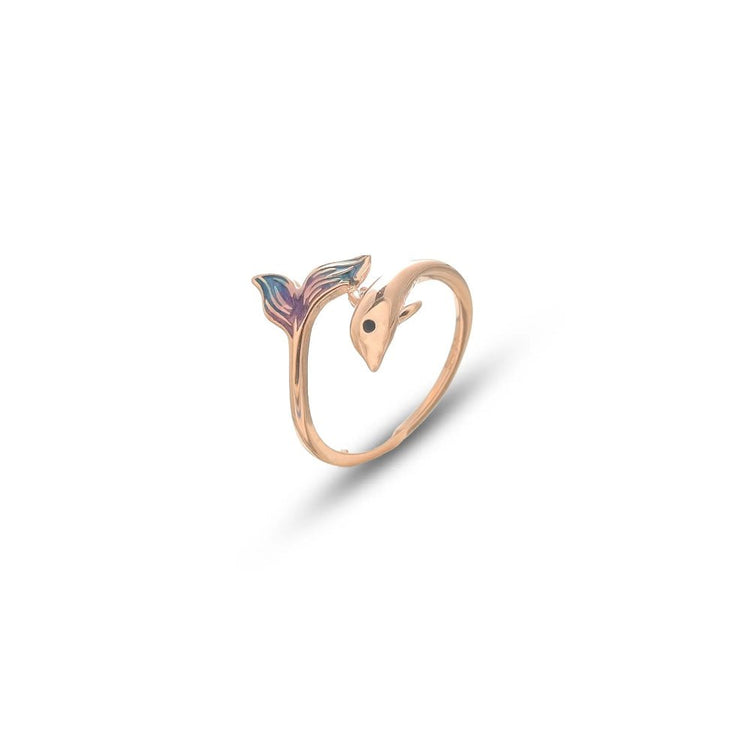 925 Rose Gold Ocean Whimsy Ring - 925 sterling silver ring by Tassya Silver