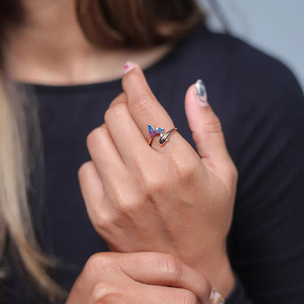 925 Rose Gold Ocean Whimsy Ring