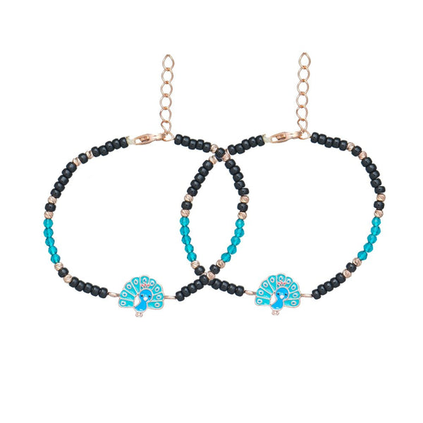 925 Silver Rose Gold Peacock Bracelet