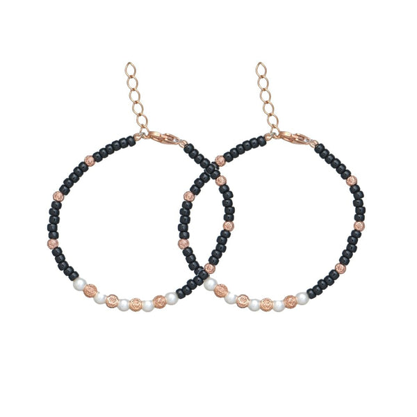 925 Silver Rose Gold Pearl Bracelet
