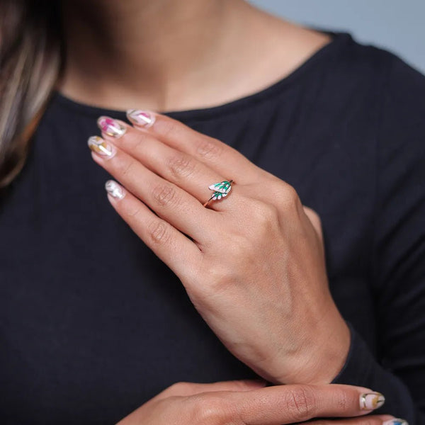925 Rose Gold Petal Grace Ring