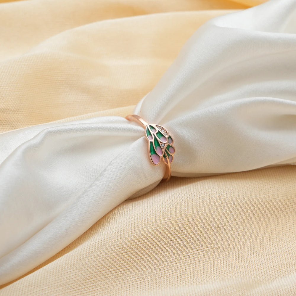 925 Rose Gold Petal Grace Ring - 925 sterling silver ring by Tassya Silver