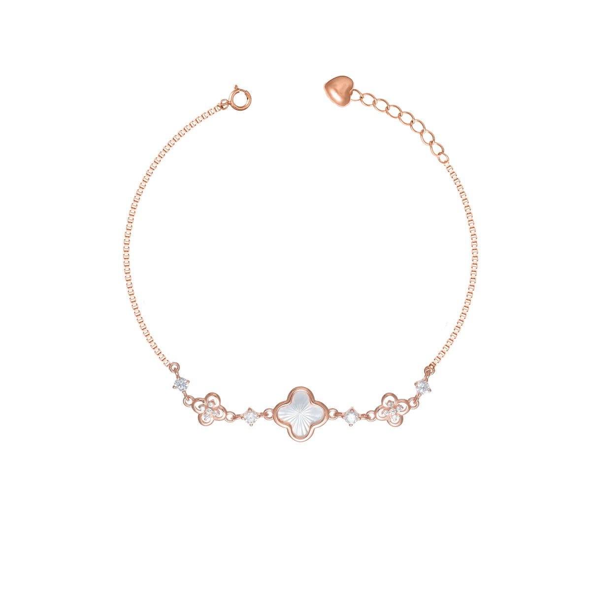 925 Silver Rose Petal Bloom Bracelet - 925 sterling silver bracelet by Tassya Silver