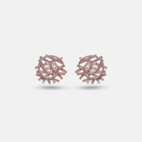 925 Rosé Radiance Burst Hoops