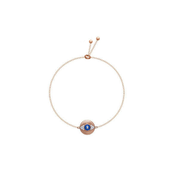 925 Silver Rose Radiance Evil Eye Bracelet
