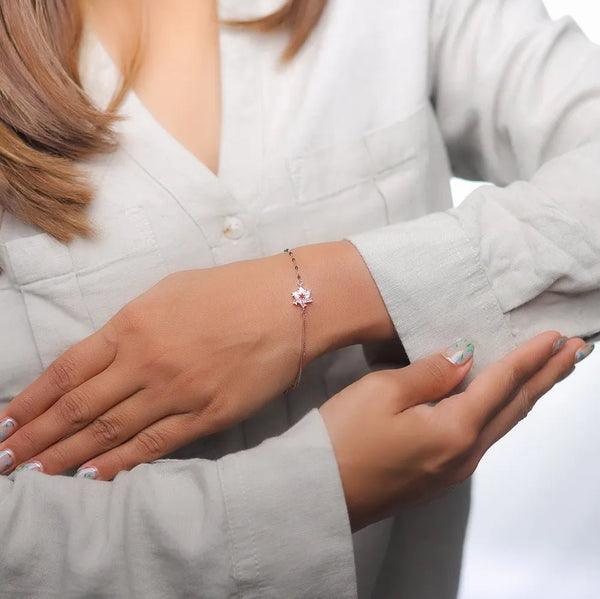 925 Silver Rose Snowspark Mangalsutra Bracelet