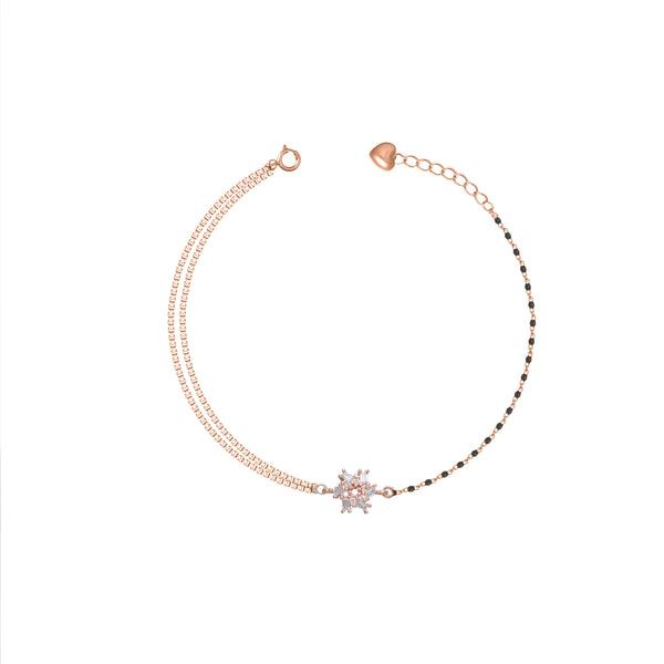 925 Silver Rose Snowspark Mangalsutra Bracelet