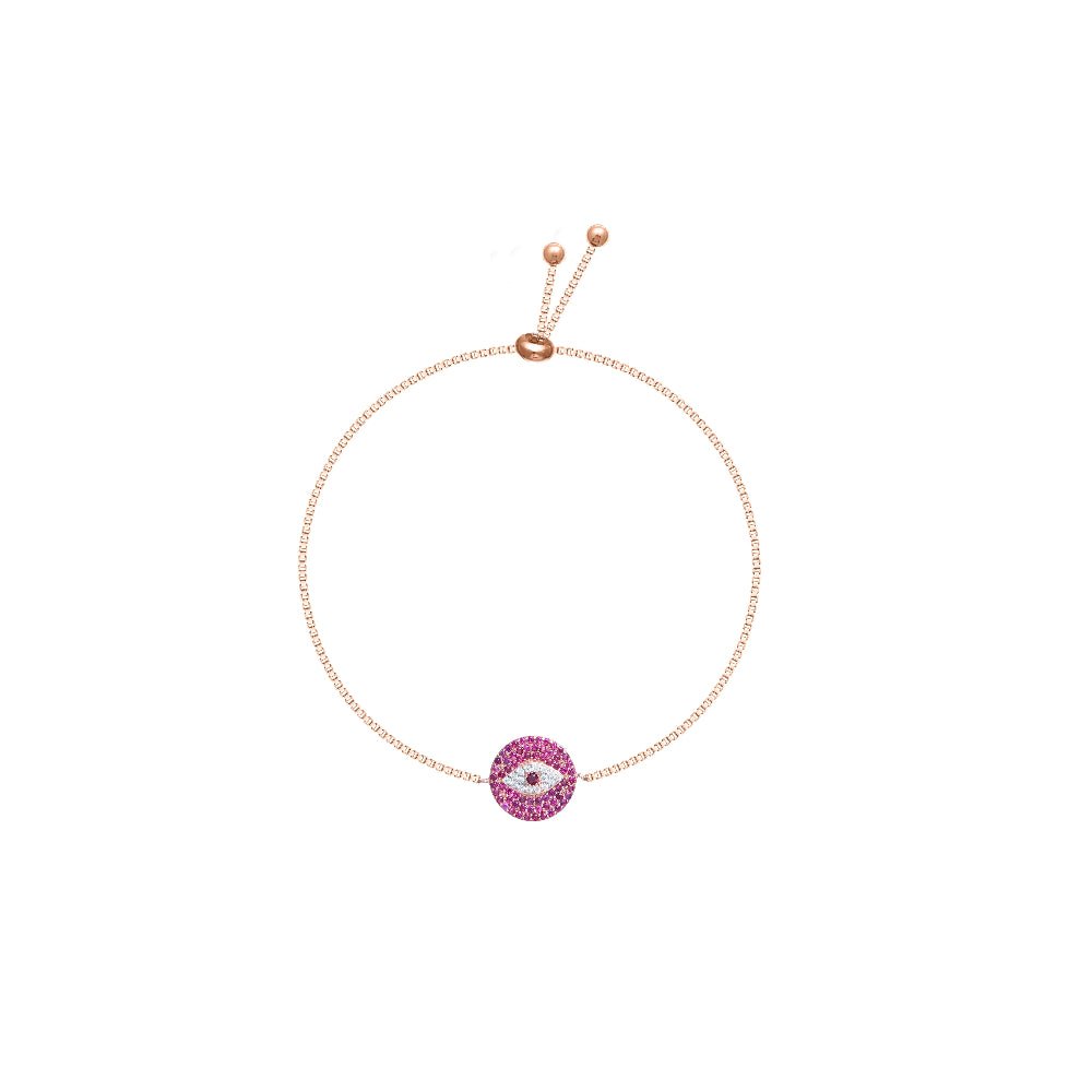 925 Silver Rosegold Blush Aura Bracelet - 925 sterling silver bracelet by Tassya Silver