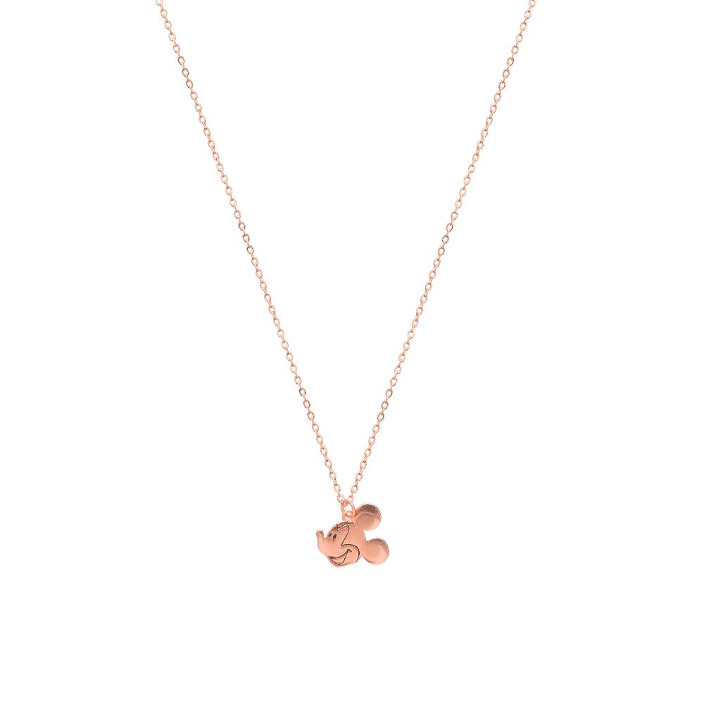 925 Silver Rosegold Iconic Mickey Chain Pendant - 925 sterling silver pendant by Tassya Silver