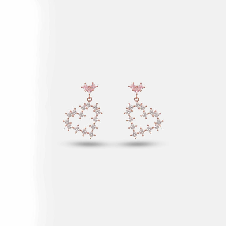 925 Silver Rosegold Stellar Bloom Earrings - 925 sterling silver earrings by Tassya Silver