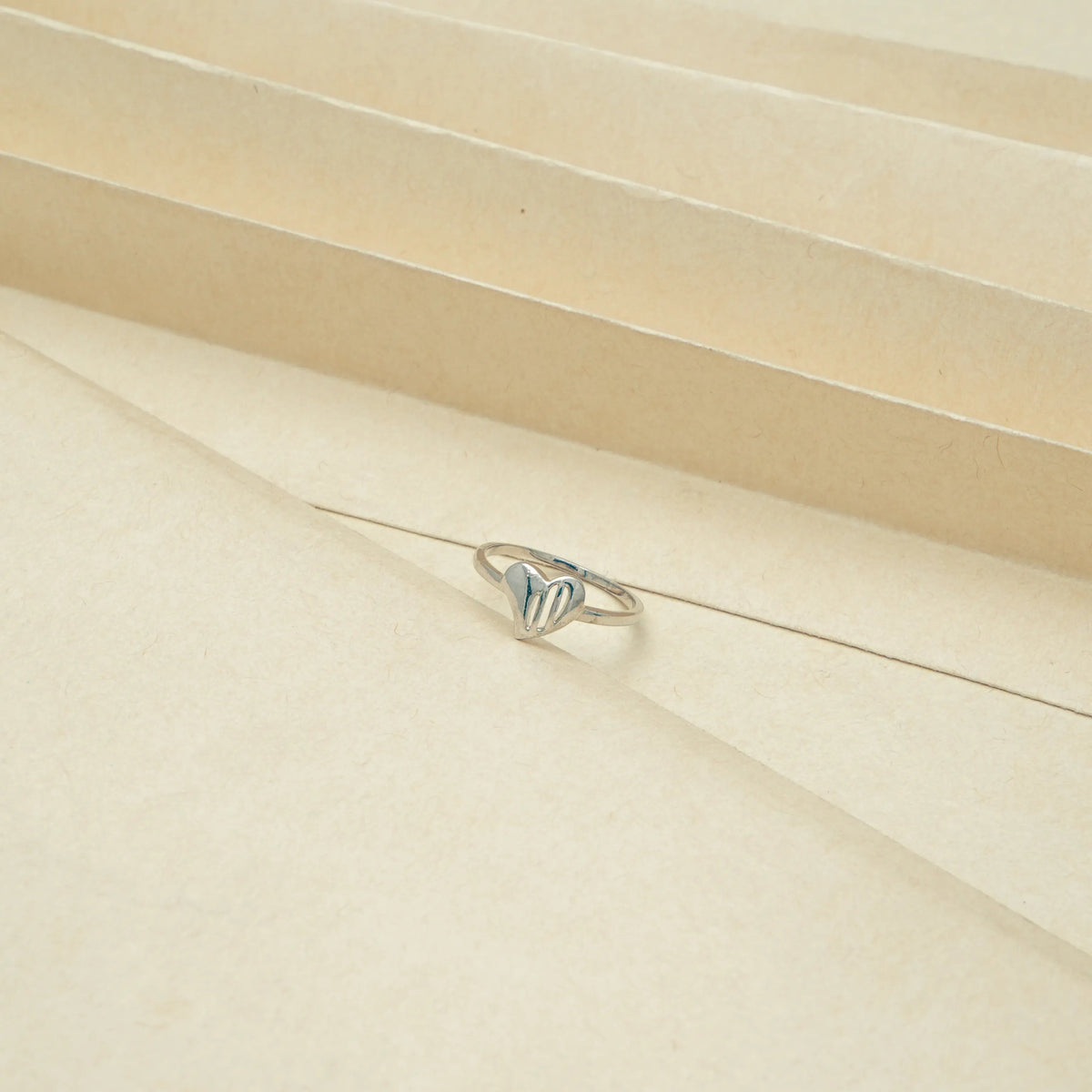 925 Silver Amour Heart Ring - 925 sterling silver ring by Tassya Silver
