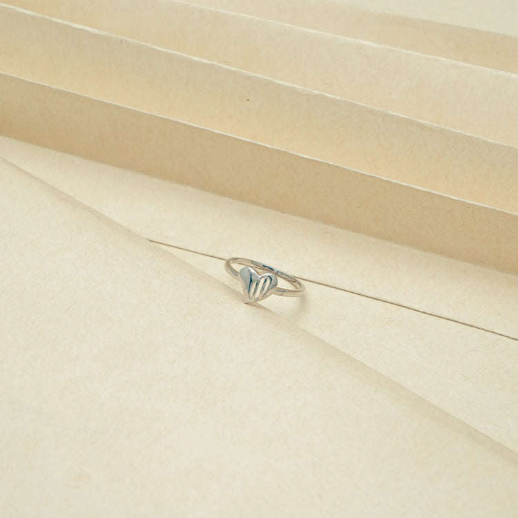 925 Silver Amour Heart Ring - 925 sterling silver ring by Tassya Silver