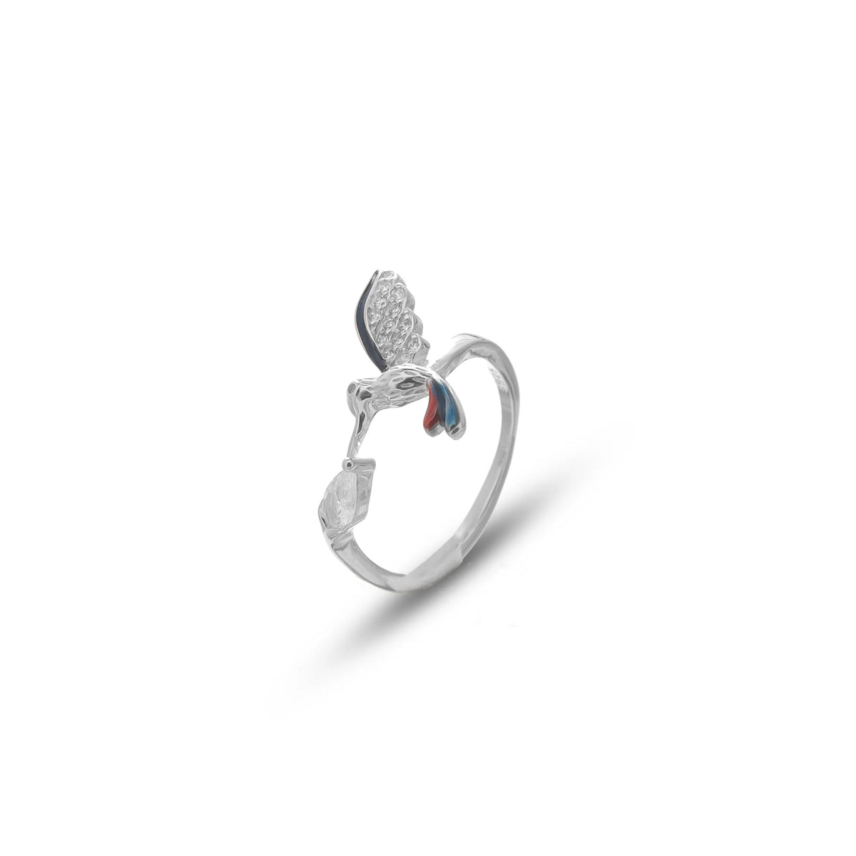 925 Silver Angel Wing Minimal Ring - 925 sterling silver ring by Tassya Silver
